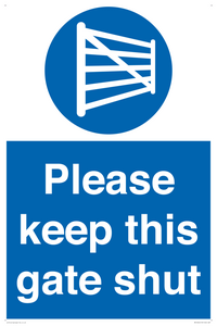 Please keep this gate shut